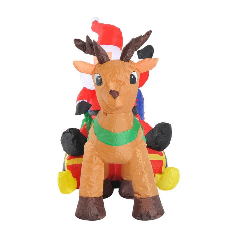 Babbo Natale Gonfiabile con LED per Interni ed Esterni 152x72x122 cm 