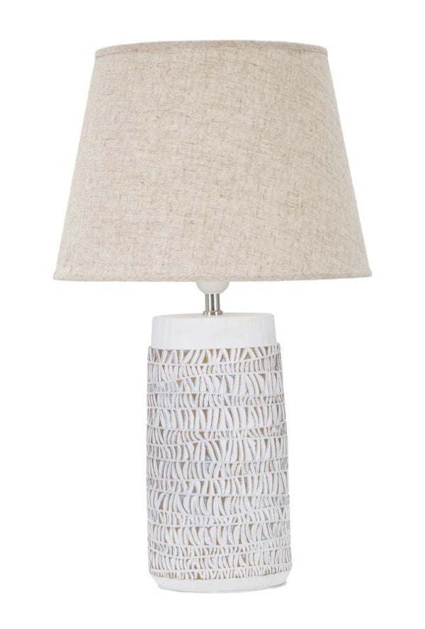 online Lampada da Tavolo Nairobi 35x60,5x35 cm in Poliresina Bianco/Marrone