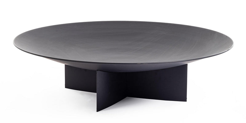 Braciere da Giardino Ø100x27 cm in Acciaio Nebraska Nero