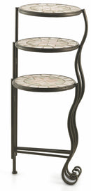 Set 3 Portapiante in Ferro Battuto con Mosaico Soriani Cipro