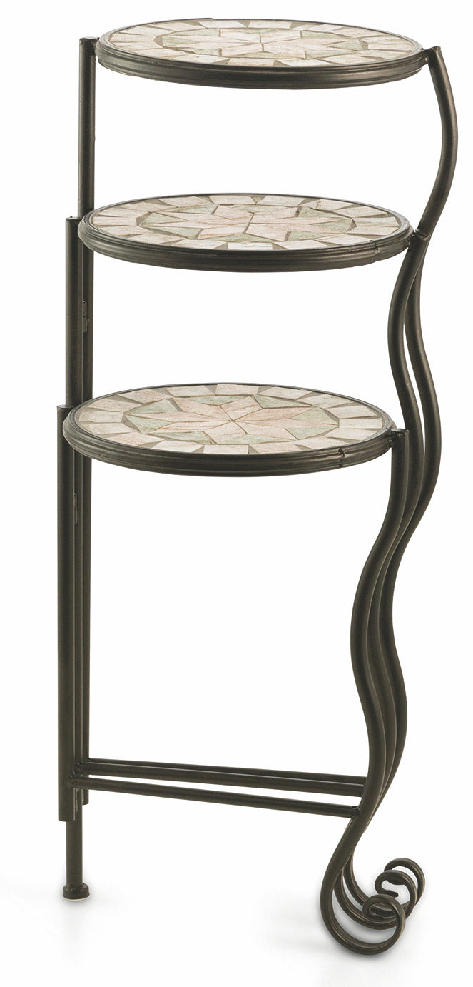 Set 3 Portapiante in Ferro Battuto con Mosaico Soriani Cipro