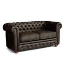 Divano 2 Posti 170x81x77 cm in Similpelle Marrone