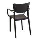 Sedia da Giardino 54,5x53xh84 cm in Polipropilene Damla Antracite
