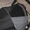 Passeggino per Cani Taglia Piccola 76,5x52x95 cm in Acciaio e Tessuto Oxford Nero