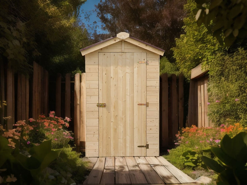 Casetta Box da Giardino 1,2x1,2 m con Pavimento in Legno Picea Massello 16mm Eden