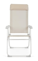 Set 4 Sedie Sdraio Pieghevole 57x65x110 cm in Alluminio Cayo Grigio Ghiaccio