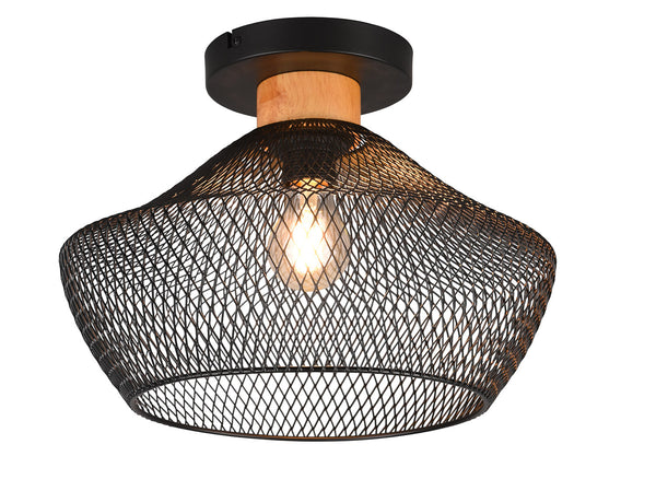 online Plafoniera da Interno Attacco E27 in Metallo Nero Opaco