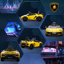 Macchina Elettrica per Bambini Licenza Lamborghini Aventador SVJ Roadster 12V Giallo  
