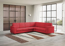 Divano Angolare 6 Posti 286x246x85 cm Marrak in Tessuto Rosso