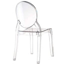 Set 4 Sedie Impilabili 47x90x50 cm in Policarbonato Glass Trasparente