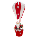 Babbo Natale con Mongolfiera H110 cm con Luci e Suoni