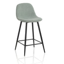 Set 2 Sgabelli 43x40x91,5 cm in Velluto Verde