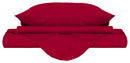 Copripiumino Matrimoniale con Sacco e Federe in Raso di Poliestere Bordeaux