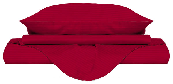 online Bettbezug für Doppelbetten mit Tasche und Kissenbezügen aus Polyester-Satin in Bordeaux