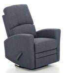 Poltrona Relax da Allattamento Reclinabile Manuale in Tessuto Mamy Blu