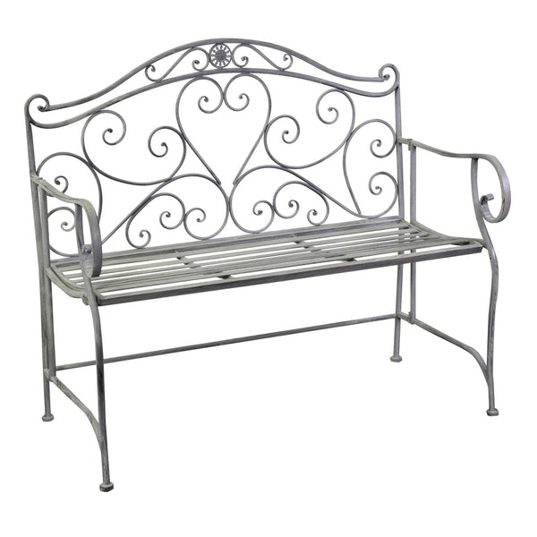 sconto Panchina da Giardino 103x54xh95 cm in Metallo Ragusa Grigio