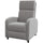 Poltrona Relax 64x86x102 cm Reclinabile Manuale in Tessuto Effetto Lino Grigia