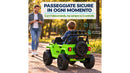 Macchina Elettrica per Bambini Licenza Jeep Wrangler Rubicon 12V con Sedili in Pelle e Telecomando Verde 