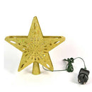 Puntale Proiettore LED per Albero di Natale a Forma di Stella 24x7 cm con Effetti Luce RGB in Plastica e Vetro Oro      