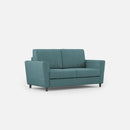 Divano 2 Posti 152x85x85 cm Yasel in Tessuto Petrolio