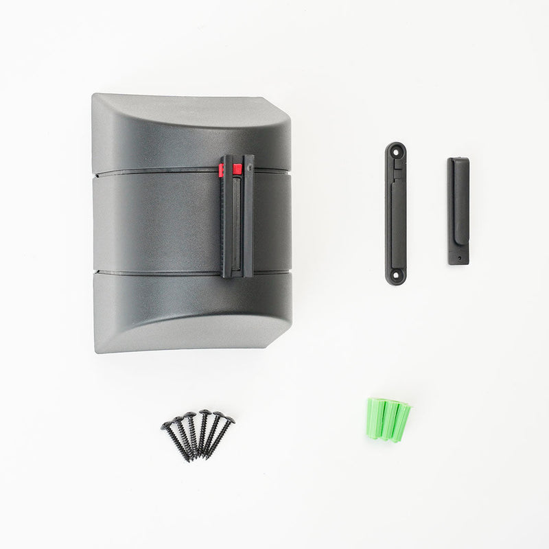 Tendinastro da Parete 10 m con Clip di Chiusura Nastro Bianco/Rosso