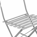 Set Tavolino e 2 Sedie Pieghevoli da Giardino in acciaio Dalia grigio