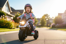 Moto Elettrica per Bambini 6V 3 Ruote con Suoni e Luci Bianco
