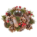 Set 2 Porta Candela con Bacche Ø22 cm 