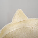 Albero Tiragraffi per Gatti con Cuccia e Piattaforma 104H cm Rivestimento in Sisal e Peluche Bianco Crema      