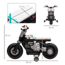 Moto Elettrica per Bambini 6V   Bianca e Nera