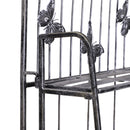 Portapiante Fioriera a Scaffale a 3 Ripiani da Giardino Balcone interno Grigio Argento 44x25x96 cm 