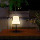 Lampada da Tavolo Ø16,5x30 cm con Luce RGB Senza Fili Ricaricabile Portatile per Interni ed Esterni Bianco e Nero