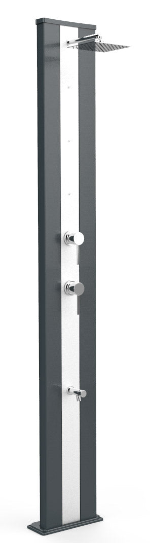 Doccia Solare da Giardino 40L Miscelatore Nebulizzatore e Lavapiedi Arkema Dada S Grigio Antracite Inox acquista