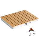 Doccia da Giardino Portatile 70x55 cm Getti d'Acqua Regolabili fino a 4 m in Polistirene Effetto Legno  