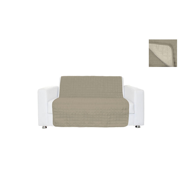 online Bezug für 3-Sitzer-Sofa 175 x 190 cm in Doubleface Taubengrau/Creme Mikrofaser