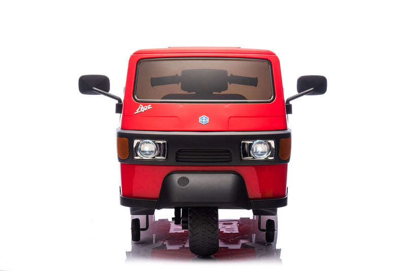 Macchina Elettrica per Bambini Licenza Piaggio Apecar 12V Rosso