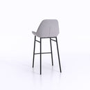 Set 2 Sgabelli 49,5x41x105 cm in Similpelle Grigio Chiaro