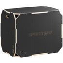 Plyo Box 3 in 1 Box Pliometrico 76x61x51 cm per Salti Antiscivolo con Maniglie per Allenamento in Legno Nero      