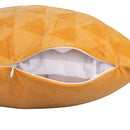 Set 2 Cuscini Decorativi 43x43x6 cm in Poliestere VdE Tivoli 1996 Furry Giallo Ocra