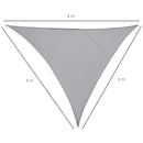 Tenda a Vela Ombreggiante Triangolare 4x4x4m in Poliestere Grigio