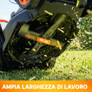 Tagliaerba Elettrico 1800W con Sacco da 50L Manico Regolabile 6 Altezza di Taglio Grigio Chiaro      