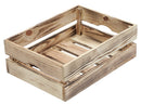 Contenitore a Cassetta Salvaspazio 40x30x14 cm in Legno Effetto Fiammato Naturale  
