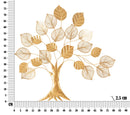 Pannello da Muro Albero Goldy 81x2,5x78 cm in Ferro 