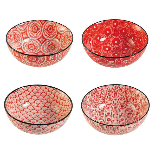 sconto Set 4 Ciotole Ø14x6 cm 485 ml in Porcellana VdE Tivoli 1996 Confusion