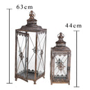 Set 2 Lanterna in Metallo H 63 cm