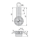 Set 2 Bastoni Appendiabiti per Armadi Rotondi 140 cm in Alluminio Emuca Moka