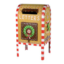 Buca Delle Lettere in Metallo 31x52,5x24cm Decorazione Gingerbread