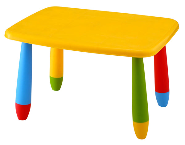 Kindertisch 72,5 x 57 x 47 cm aus gelbem Kunststoff sconto