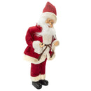 Pupazzo Babbo Natale H45 cm Carillon con Suoni e Movimento Rosso