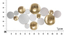 Pannello Oro Specchio Glam 118x2,5x60 cm in Ferro Oro
